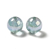 UV Plating Transparent Rainbow Iridescent Acrylic Beads OACR-D010-01H-2
