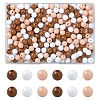 300Pcs 3 Colors Opaque Acrylic Beads MACR-YW0003-13B-1