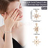 Brass Cubic Zirconia Charms KK-BBC0005-22-2