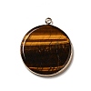 Natural Tiger Eye Pendants G-A213-01G-09-1
