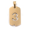 Ion Plating(IP) 304 Stainless Steel Pendants STAS-O127-D03-1