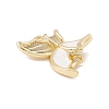 Brass Enamel Connector Charms KK-G415-29G-02-3