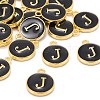 Golden Plated Alloy Charms LS-ENAM-S118-02J-4