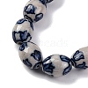 Handmade Blue and White Porcelain Beads PORC-I027-16B-4