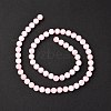 Pink Color Natural Madagascar Rose Quartz Beads Strands G-D655-6mm-4