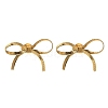 Ion Plating(IP) 304 Stainless Steel Bowknot Stud Earrings EJEW-H007-04G-1