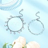 304 Stainless Steel Paperclip & Figaro Chain Bracelets for Women BJEW-JB12445-02-1