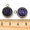 304 Stainless Steel Glass Rhinestone Charms STAS-E052-56A-3