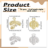 16Pcs 4 Styles Alloy Pendants FIND-LP0005-60-2