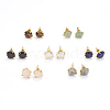 Natural & Synthetic Gemstone Stud Earrings EJEW-L196-05-1