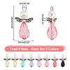 4 Sets Angle Shape Acrylic Pendants FIND-PH0009-11-WH-2