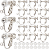 36Pcs Brass Screw On Clip-on Earring Findings KK-SP0001-18P-1