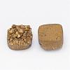 Electroplated Natural Druzy Quartz Crystal Beads G-G888-03B-2