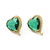 Rack Plating Brass Rhinestone Stud Earring Finding KK-C023-03B-1
