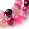 Natural Striped Agate/Banded Agate Beads Strands G-D845-01C-8mm-3