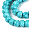 Opaque Baking Paint Glass Beads Strands GLAA-Q110-03A-08-3