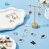 48Pcs 8 Styles Graduation Season Alloy Enamel Pendants ENAM-PH0002-85-5