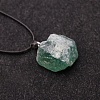 Natural Fluorite Raw Rough Nuggets Pendant Necklace FS-WG50F2C-14-1
