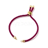 Half Finished Twisted Milan Rope Slider Bracelets FIND-G032-01G-11-2