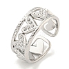 Tarnish Resistant 304 Stainless Steel Cuff Finger Ring Settings STAS-P365-30P-1
