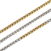 304 Stainless Steel Two Tone Wheat Chains CHS-A019-03GP-3