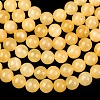 Natural Yellow Jade Bead Strands G-K121-02-6mm-2