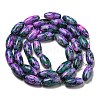 Baking Painted Glass Beads Strands DGLA-S115-22x10-S17-4