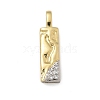 Brass Micro Pave Cubic Zirconia Pendants KK-B126-02G-I-1