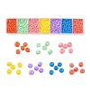 3500Pcs 7 Colors 12/0 Baking Paint Glass Round Seed Beads SEED-YW0001-26-1