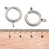 Non-Tarnish 304 Stainless Steel Spring Ring Clasps X-STAS-E104-09D-P-3
