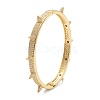 Brass Micro Pave Clear Cubic Zirconia Bangles BJEW-A116-02G-3