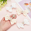 2 Pairs 2 Colors Polyester Bowknot Bridal Shoe Decoration DIY-PH0020-72-3