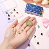 14Pcs 7 Colors Brass Micro Pave Cubic Zirconia Pendants KK-SC0006-65-4