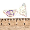 Electroplate and Golden Metal Enlaced Glass Beads EGLA-T029-03B-3