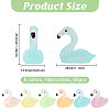 60Pcs 6 Colors Luminous Resin Flamingo Shape Display Ornaments DJEW-CA0001-53-2