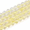 Crackle Transparent Glass Beads Strands GLAA-N063-8mm-08-1