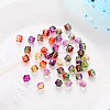 Two Tone Transparent Spray Painted Acrylic Beads ACRP-T005-26-M-2
