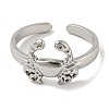 304 Stainless Steel Open Cuff Ring RJEW-C067-09P-2