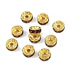 Brass Grade A Rhinestone Spacer Beads RSB038NF-16G-4