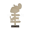 Halloween Wood Sign Pumpkin Ornament DJEW-M016-01B-2