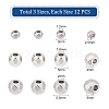 36Pcs 3 Style 201 Stainless Steel Beads STAS-UN0045-50-3