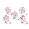 Two Tone UV Plating Rainbow Iridescent Acrylic Beads TACR-D010-05B-1