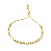 Rack Plating Brass Round Bead Slider Bracelets for Women LS-BJEW-M232-01G-A-1