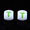 Opaque White Acrylic European Beads MACR-N012-05-3