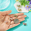 6Pcs 6 Colors Brass Rhinestone Beads KK-TA0009-14-6