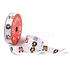 5 Yards Christmas Polyester Printed Grosgrain Ribbon OCOR-A008-01D-2