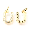Brass Micro Pave Cubic Zirconia Charms ZIRC-O037-05G-2