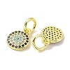 Real 18K Gold Plated Brass Micro Pave Cubic Zirconia Pendants KK-L209-039G-09-2