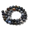 Natural Dumortierite Quartz Beads Strands G-H298-A06-04-3