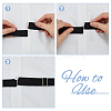 SUPERFINDINGS 2Pcs 2 Colors Simple Polyester Shirt Stay Belt AJEW-FH00004-17A-3